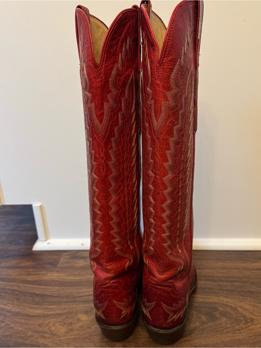 LUCCHESE Priscilla Cowgirl Boots Women's Size US 8 B Red Western Cowboy - Picture 3 of 16